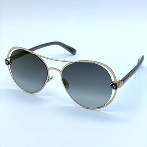 SALE! NEW JIMMY CHOO SARAH/S 0RHL FQ Gold Mirrored Women Sunglasses